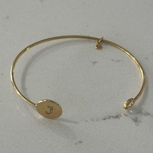 ANTHROPOLOGIE gold monogram BRACELET letter J